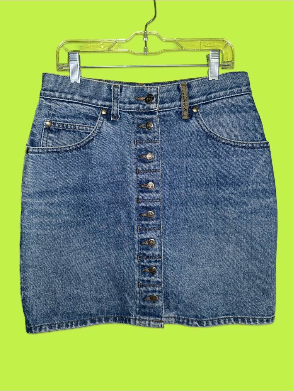 Vintage Levi’s Button Front Denim Mini Skirt Size 9 100% Cotton